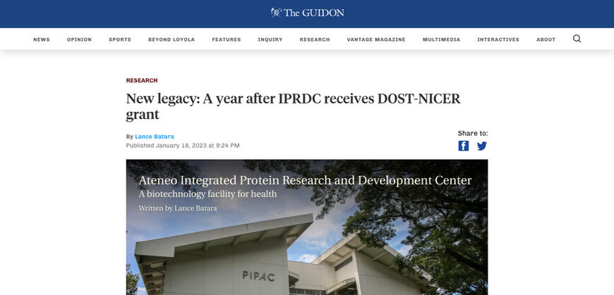 New legacy: A year after IPRDC receives DOST-NICER grant